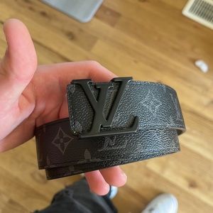 Black Louis Vuitton belt price going back up soon buy fast